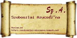 Szoboszlai Azucséna névjegykártya